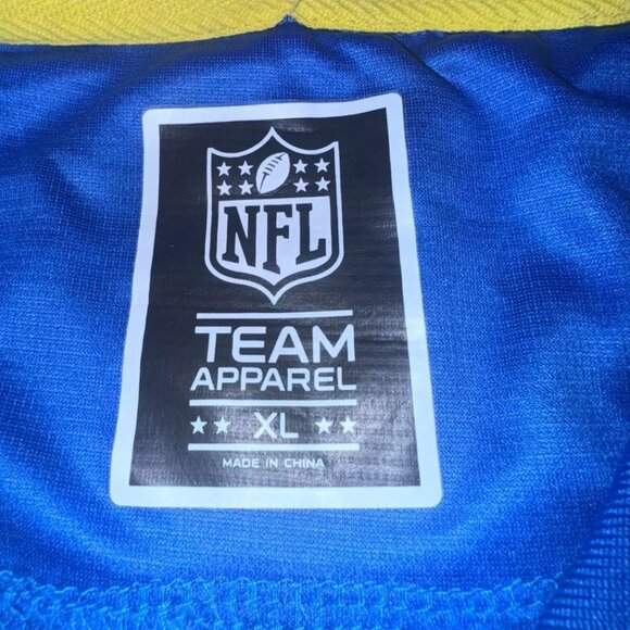 Mens LA Rams Polo Shirt Blue Embroidered Shirt NFL Los Angeles Jersey - Picture 5 of 10